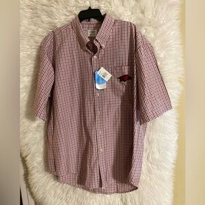 Arkansas Razorbacks Campus Specialties NWT Men’s Short Sleeve Button Down Shirt